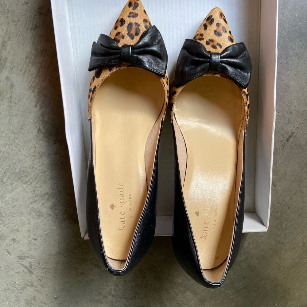 Kate Spade New York Leopard black Heels